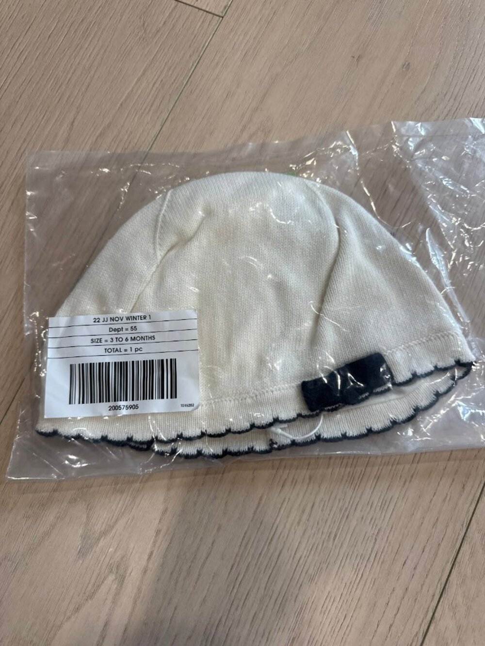 NWT Janie and Jack Hat 3-6M White